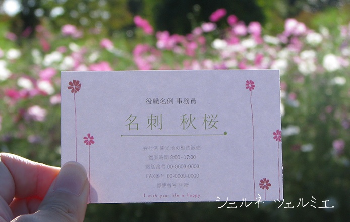 名刺と風景画像